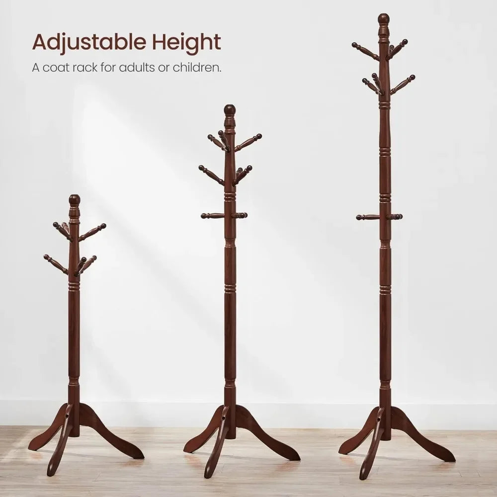 VASAGLE Free-Standing Coat Rack: 9 Hooks for Hats & Bags