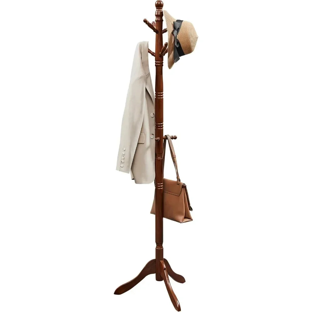 VASAGLE Free-Standing Coat Rack: 9 Hooks for Hats & Bags