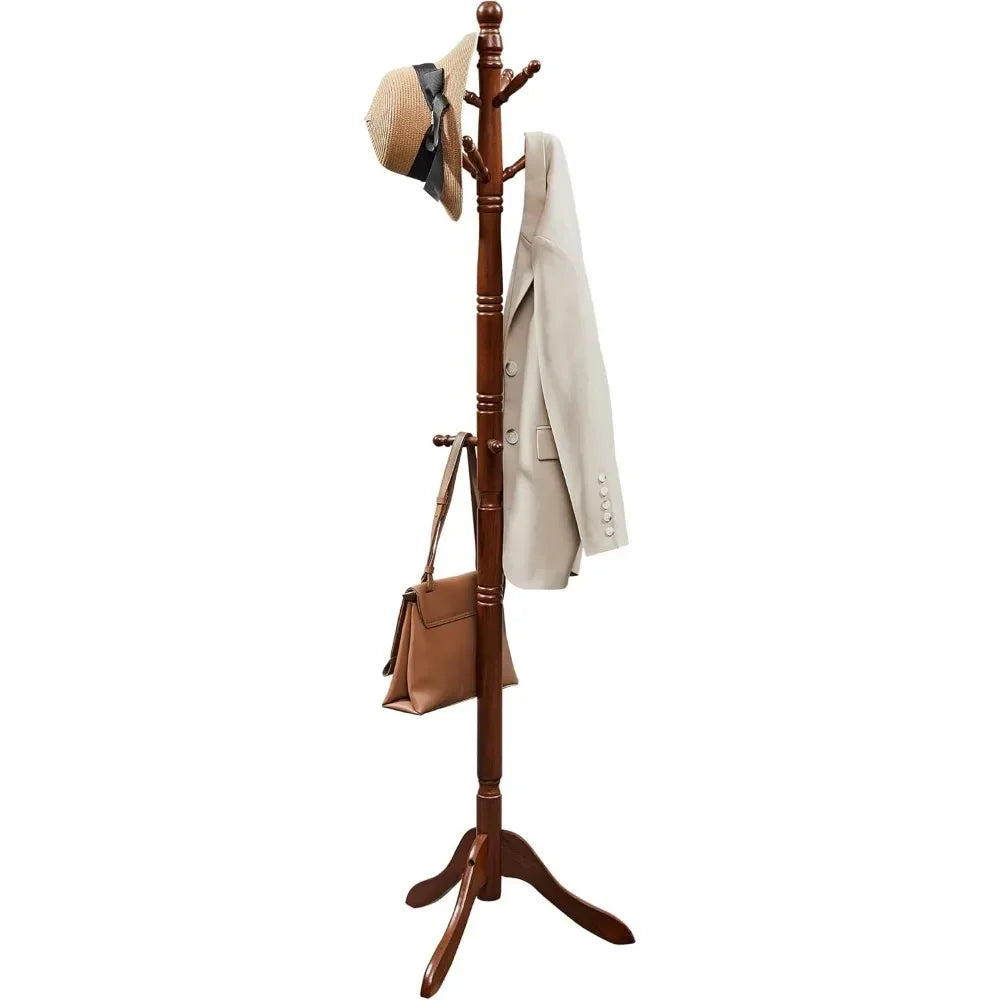 VASAGLE Free-Standing Coat Rack: 9 Hooks for Hats & Bags
