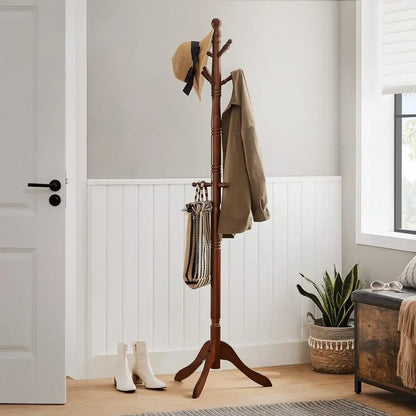 VASAGLE Free-Standing Coat Rack: 9 Hooks for Hats & Bags